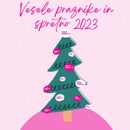 Voščilnica, vesele praznike in spretno 2023